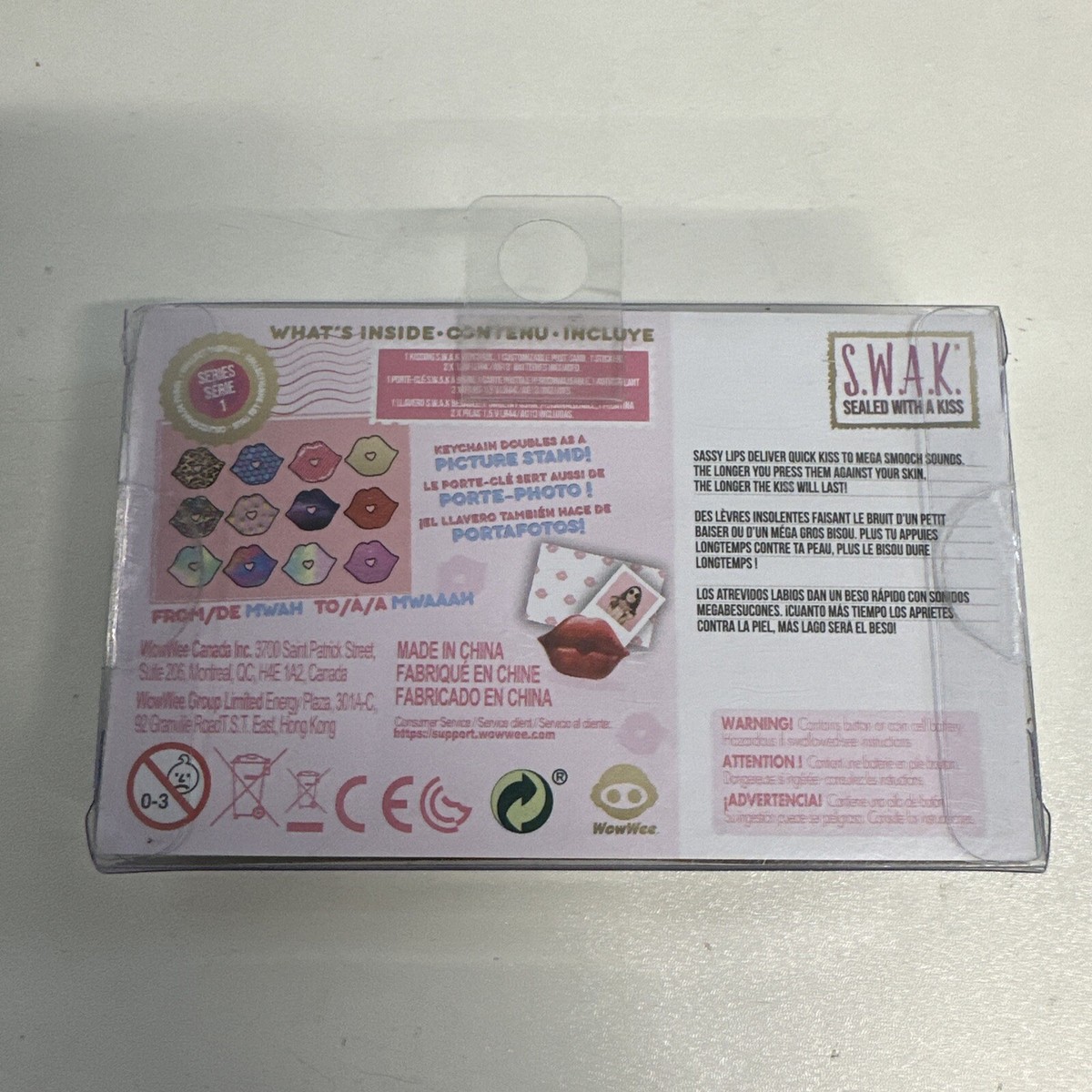 Porte-clés WowWee S.W.A.K Kissable Tie Dye - Neuf Avec étiquettes - Collection Kiss Series 1