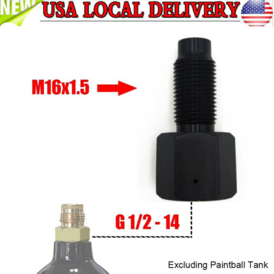 G1/2-14 CO2 Tank To 88g CO2 Cartridge Capsule M16*1.5 Threaded Adapter Converter