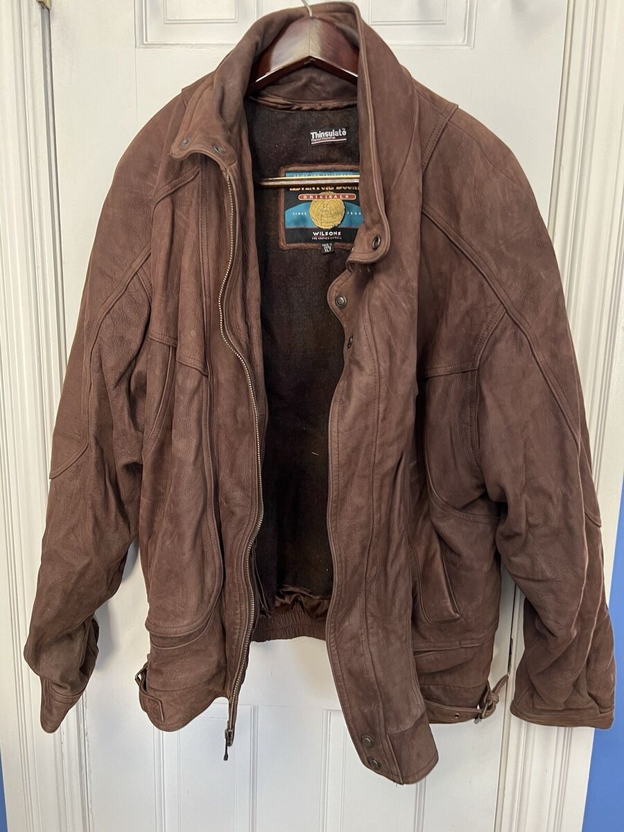 Adventure Bound by Wilsons Leather Jacket Adult XLT Brown Adventure Bound by Wilsons Leather Jacket Adult XLT Brown