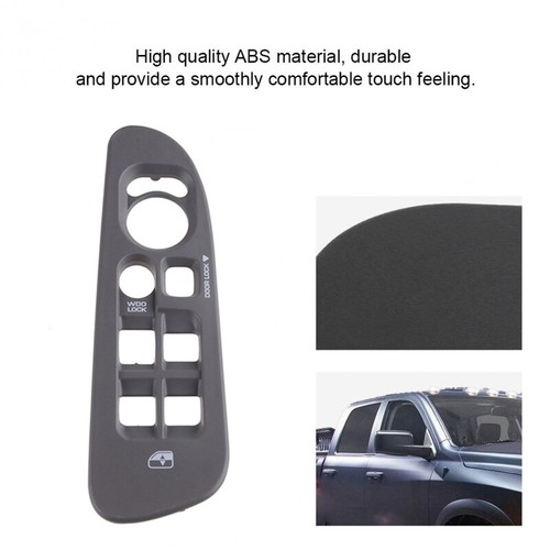 For 02-10 Dodge Ram 1500 2500 3500 Door Window Switch Bezel Master Cover Grey - Picture 7 of 7