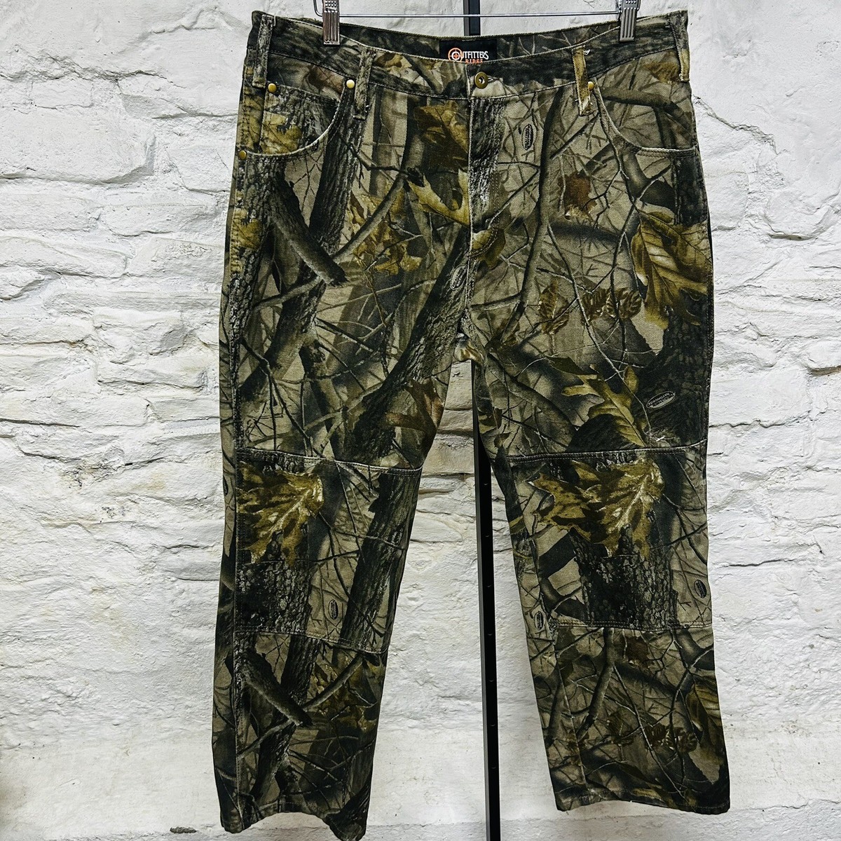 RealTree Jeans Camo Hunting Pants Double Knee Denim Size 38x30 
