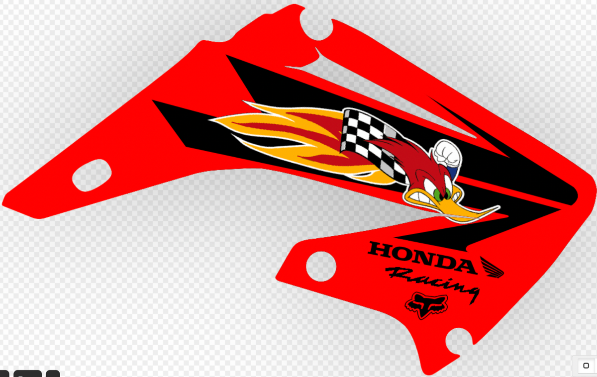 CR250 2005 Jeremy McGrath Honda Woody Woodpecker Style Graphics