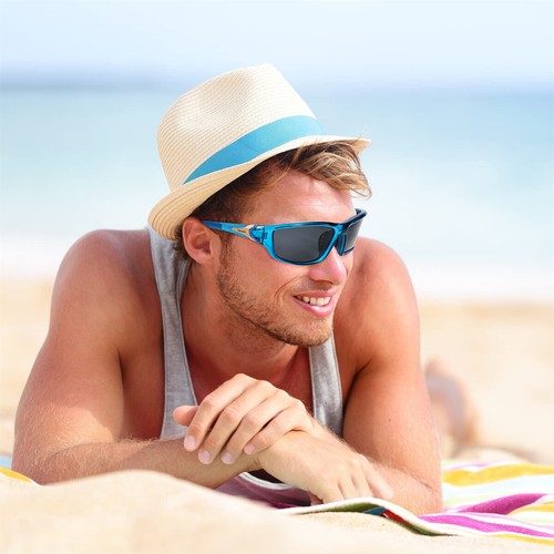 Men Sunglasses UV400 Polarized Glasses Fishing Sports Driving WrapAround Eyewear - Picture 8 of 27