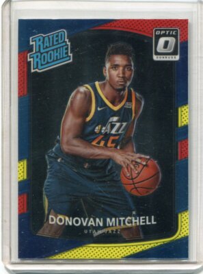 49シリ ドノバンミッチェル ブループリズム チームカラー 2017オプティック Donovan Mitchell 2017 Prizm #117 Base Price Guide - Sports