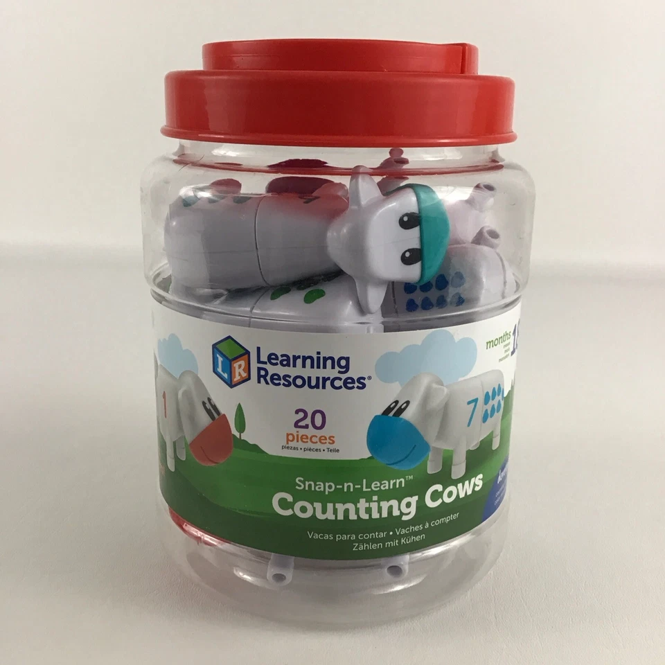 Learning Resources Snap N Learn Counting Cows Heads Tails Colors Numbers Toy - Image 3 of 4