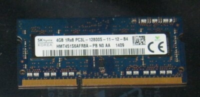 4GB HYNIX DDR3 SO-DIMM RAM PC3L-12800S 1600MHz 204-pol. LAPTOP INTEL AMD