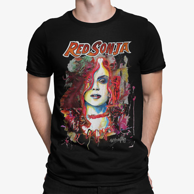 Rotes Sonja Matt Brooks Comic Cover Kriegerin Frau Pop Fine Art Herren T-Shirt