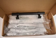 Knobelite 5 Pack Matte Black Cabinet Pulls 4" Stainless Steel T Bar For Dresser