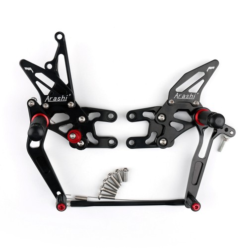 Soporte Reposapiés Trasero Aluminio Para Kawasaki Ninja ZX10R ZX-10R 2004-2005 Plateado