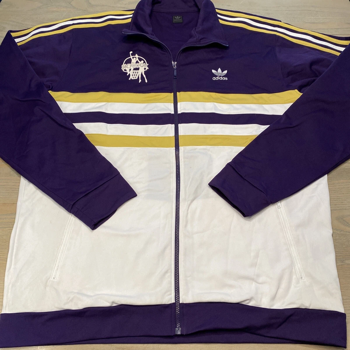 Adidas Abdul-Jabbar Sky Hook Zip Track Jacket LA Mens 4XLT Tall | eBay