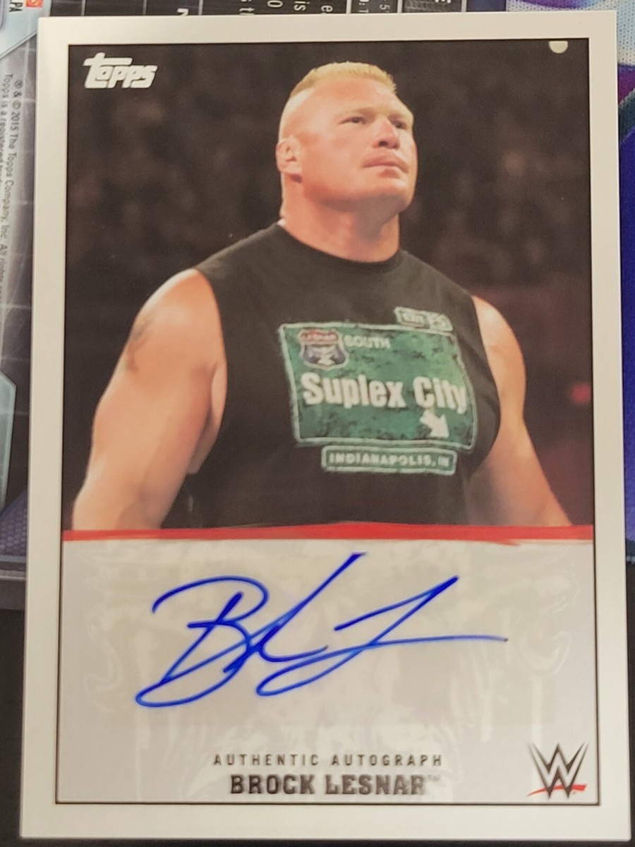 BROCK LESNAR 2016 WWE AUTOGRAPH Fear The Fury /99 Suplex City