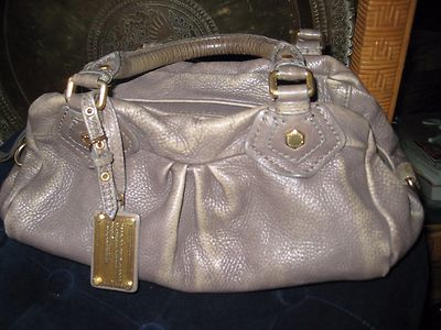 Marc Jacobs Classic Q Baby Groovee Taupe Leather Satchel Bag