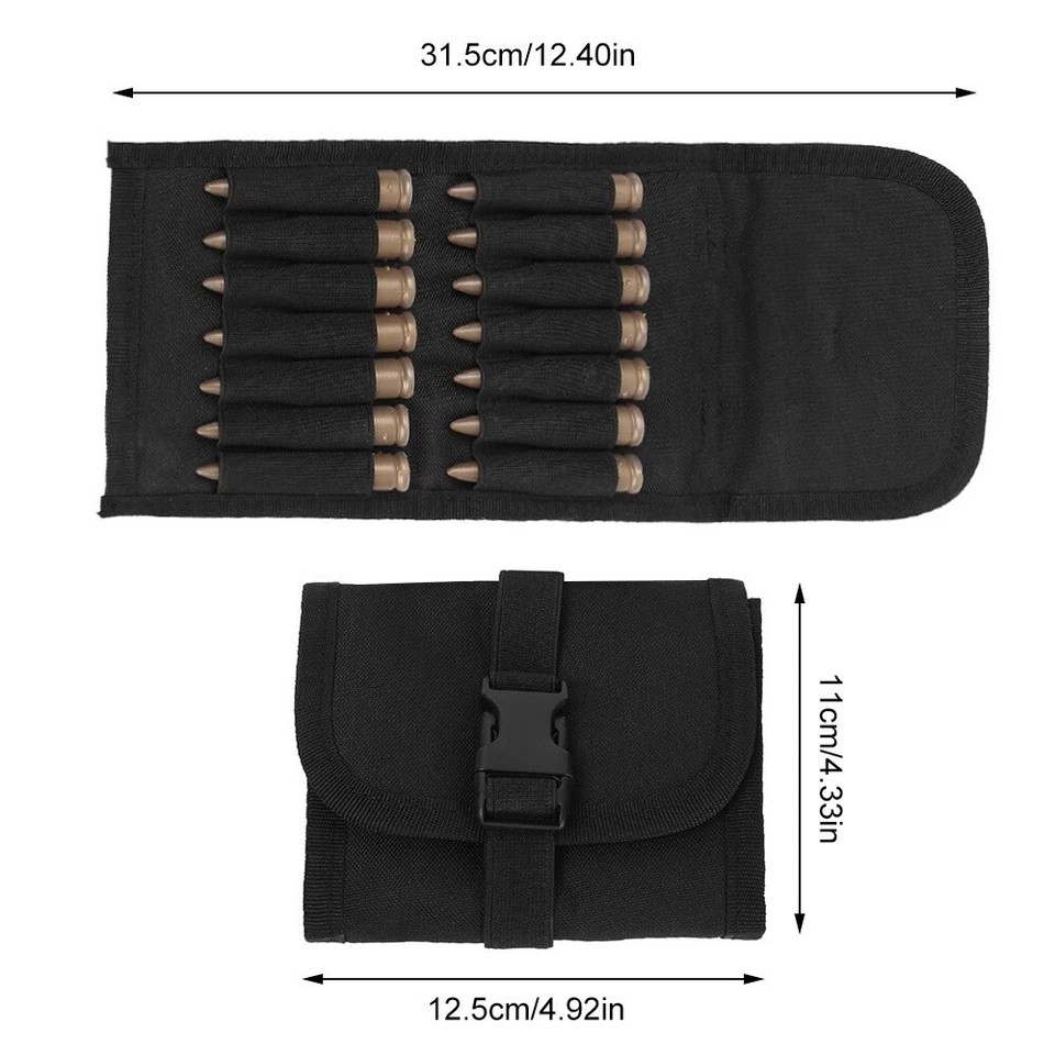 Rifle 14 Cartuchos Bolsa de Munición Porta Balas Cintura Cartera .223-308 Soporte de Munición Foto 4 de 4