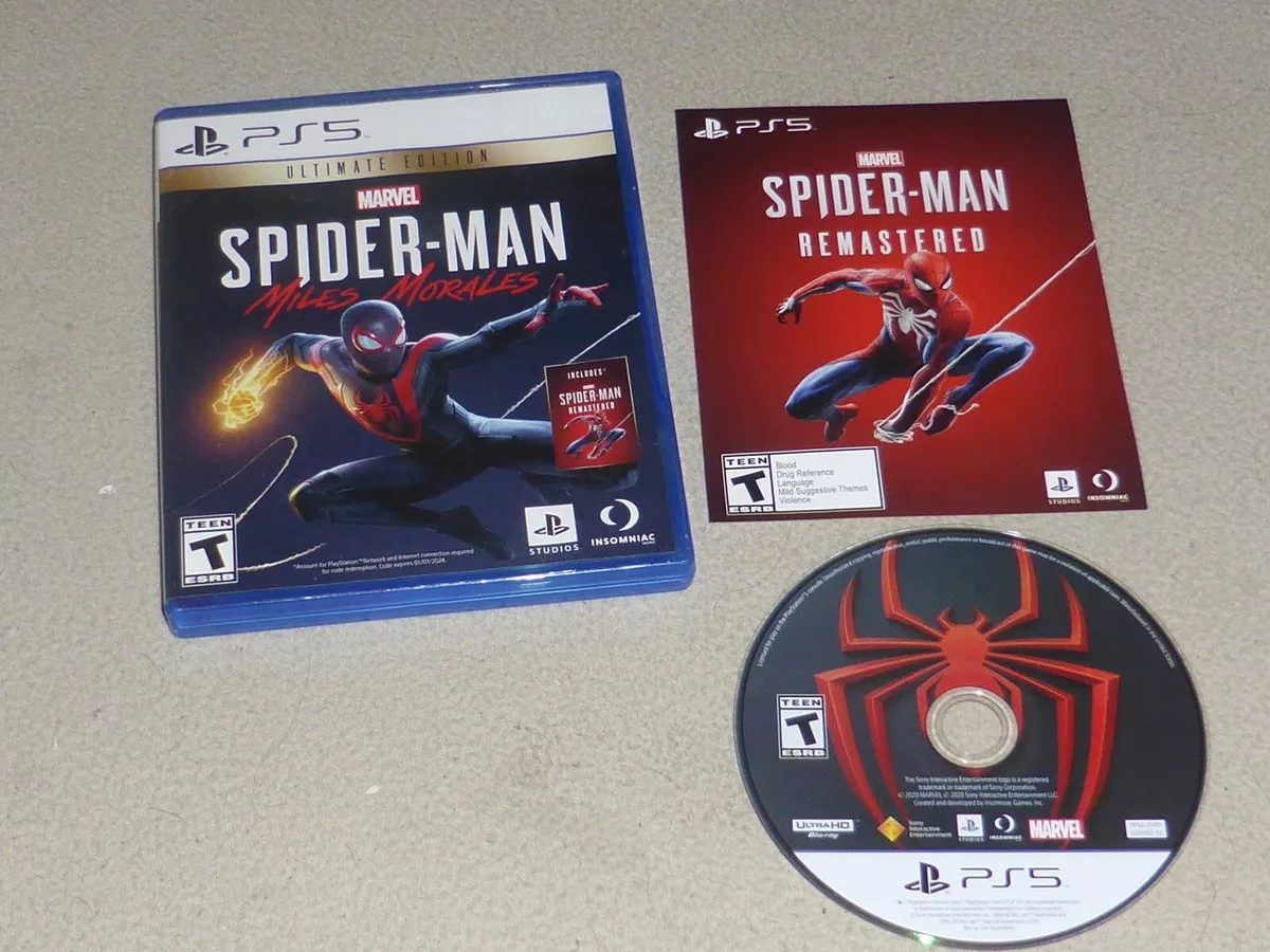 PLAYSTATION 5 PS5 GAME SPIDERMAN MILES MORALES W CASE INSOMNIAC