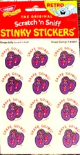 Scratch n Sniff RETRO STINKY STICKERS, GRAPE JELLY Grape Going Scented