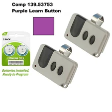 2 For Sears Craftsman 139.53753 Garage Door Opener Remote 315mhz 139.53985D