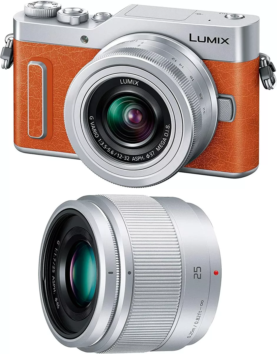 Panasonic mirrorless single-lens Lumix GF10 double lens kit orange  DC-GF10W-D