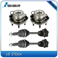 4 X Front CV Axle Shaft Wheel Bearing Hub Kit For GMC Yukon Yukon Xl 15-20 4X4