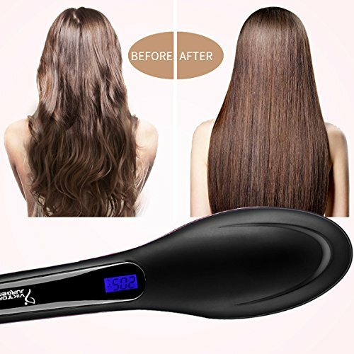 VIKTOR JURGEN Fast Hair Straightener BrushVariable Heat with Travel