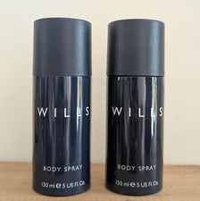 2 x Jack Wills Original Signature "Wills" 150ml Body Spay Mens Deodorant UK