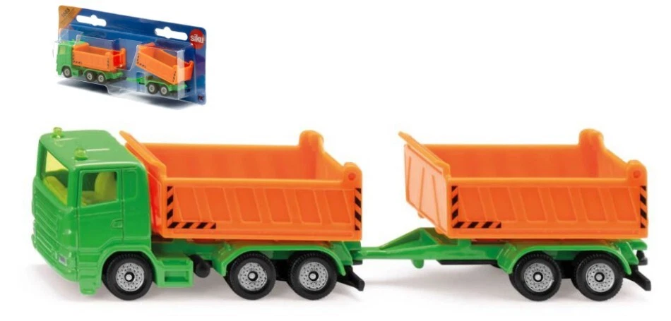 MODELLINO CAMION STATICO SIKU CAMION C/CASSONE RIBALTABILE + RIMORCHIO 15cm - Immagine 2 di 4