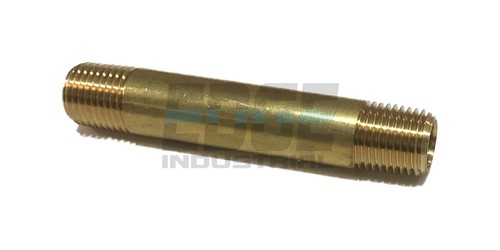 BRASS NIPPLE 1/4" X 1/4", 3" LENGTH, MALE NPT MNPT FUEL/AIR/WOG