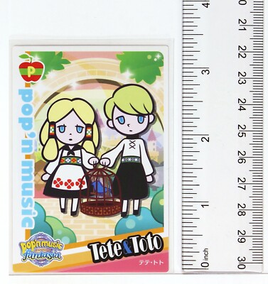 Pop'n Music Card PJ21N033 Tete & Toto Konami Japan Game Character