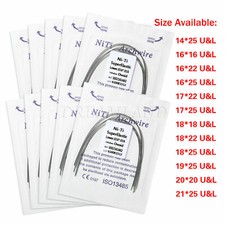 10 Packs dental Alambres de arco rectangular Niti superel sticos de ortodoncia