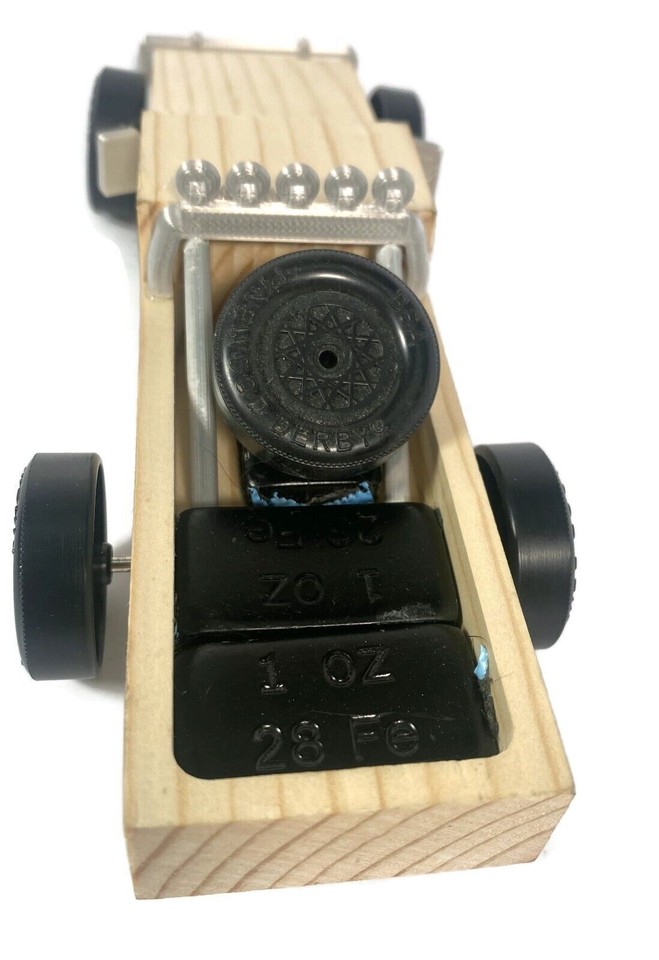 Pine Car Wood Derby Trophy Truck with Accessories BODY ONLY NO WHEELS
