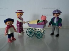 PLAYMOBIL vintage 1900 série rose la famille parent landau bébé set 5510 de 1995