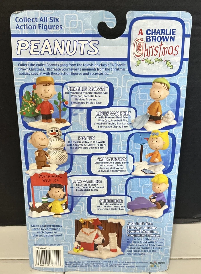 Gorra de Navidad Memory Lane A Charlie Brown árbol patético y revivido base de paisaje de nieve Foto 3 de 4