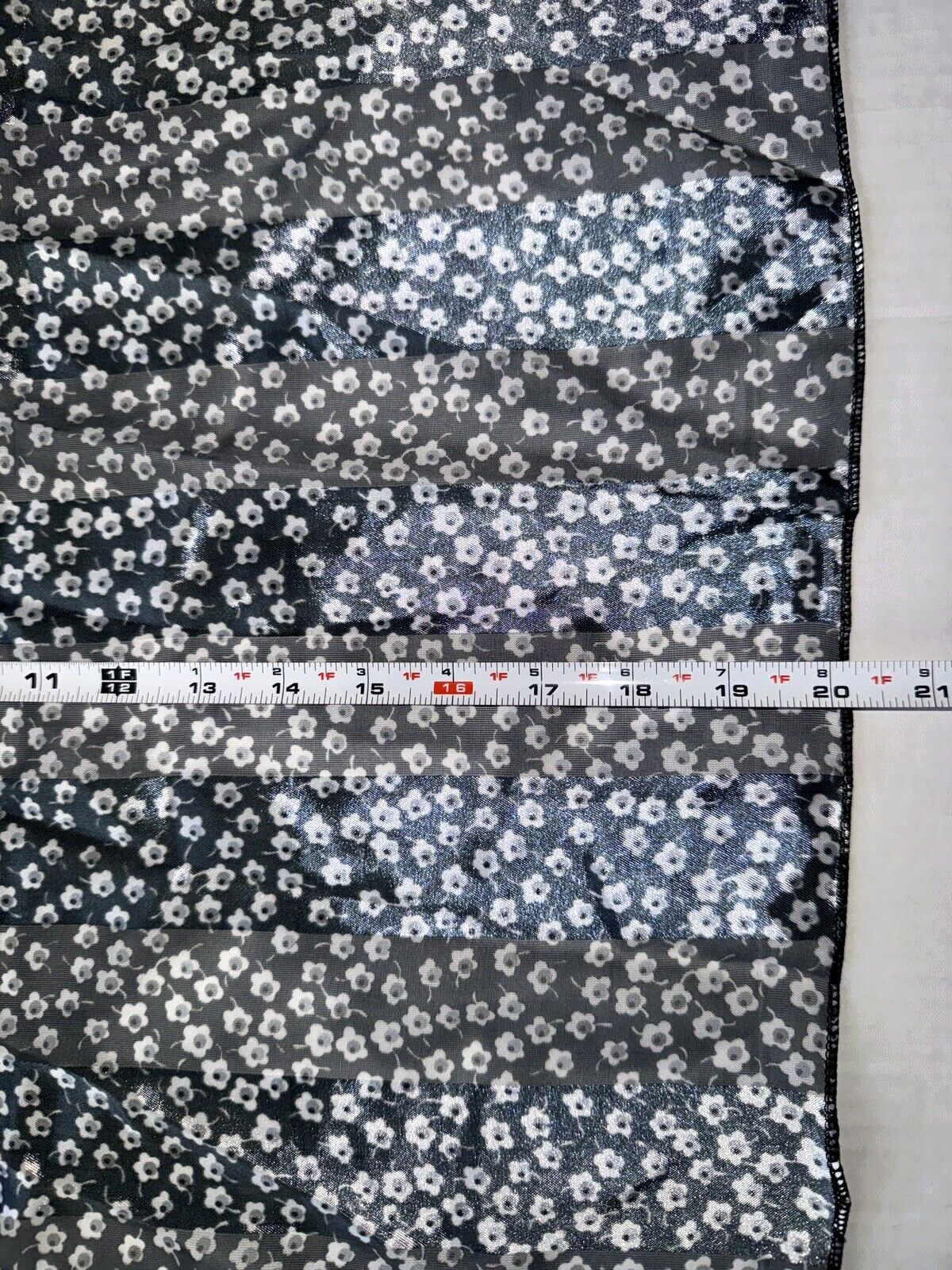 Polyester Scarf Square Small Flowered Mutilcolor 19" X 20" Made in Korea #99947