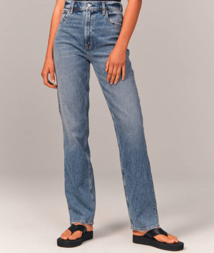 90s ultra high rise straight jeans