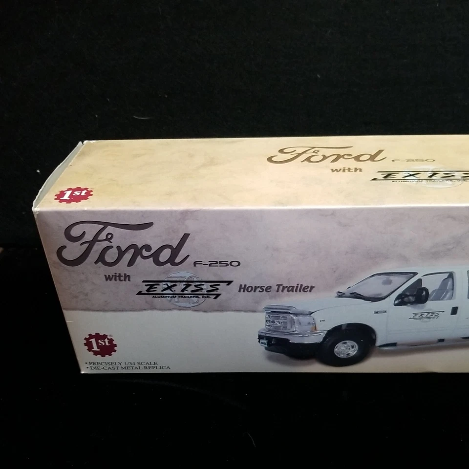 First Gear FORD F-250 Pickup Crew Cab with EXISS Horse Trailer 1:34 Scale NICE - Image 2 of 4
