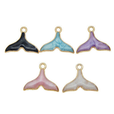 Mixed Enamel Alloy Mermaid Tail Charms Pendants Jewelry Accessories 15pcs/lot
