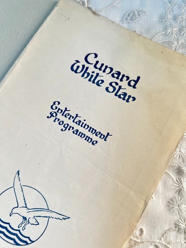 Vintage Cunard White Star Stationary 1935 Entertainment Pamphlet - Picture 4 of 9