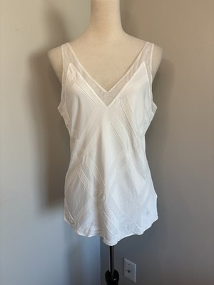 Ted Baker London Elten Mesh Trim Ivory Camisole Tank Top Size 4, 10 US