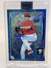 2018 Topps Archives Aaron Nola 2015 BOWMAN CHROME PROSPECT BLUE WAVE AUTO 1/1