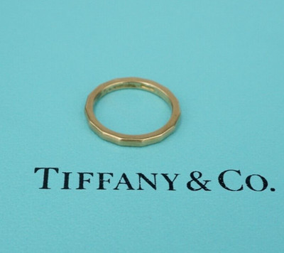 Tiffany klassischer Ehering Ring 18k Gelbgold facettiert Gr. 4,5 RG4181