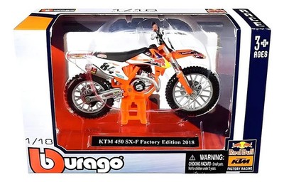 KTM 450 SX-F FACTORY EDITION 2018 - BURAGO -  Scale 1/18 - Argentina