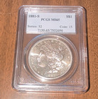 Morgan Silver Dollar $1 1881-S San Francisco PCGS MS65 KM#110 0.9 Fine — photo 1