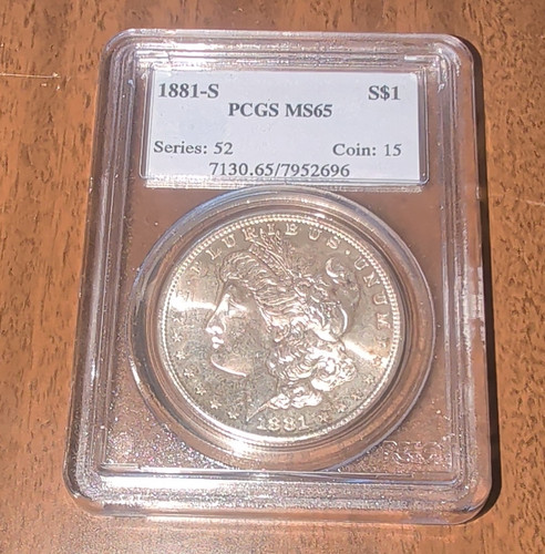 Morgan Silver Dollar $1 1881-S San Francisco PCGS MS65 KM#110 0.9 Fine