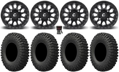 Fuel Vector 14'' Wheels Black 32'' MotoCrusher Tires Can-Am Renegade Outlander