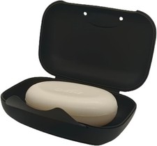 Travel Soap Case Dish Bar Holder Container Box for Shower Dark Black
