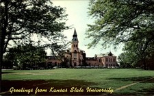 Kansas State University Manhattan KS ~ Administration Bldg ~ postcard sku317