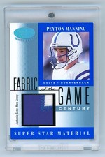 2001 Leaf Certified Fabric of the Game Used Patch Peyton Manning 18/21 Jersey #