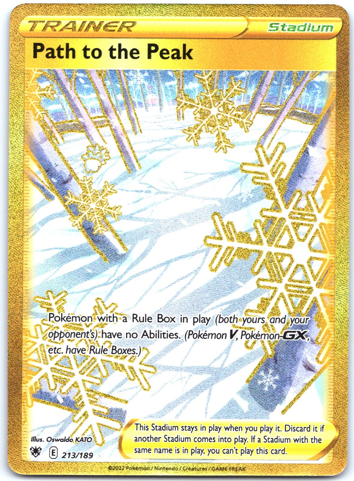 Path to the Peak (Secret) 213/189 SWSH10: Astral Radiance - Secret Rare NM Holo