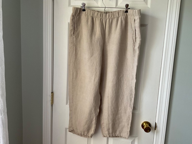 NWOT J JILL Beige Love Linen Size Large Crops