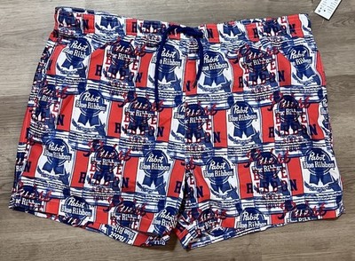 Pabst Blue Ribbon PBR Swim Suit Trunks Shorts Size XL NWT