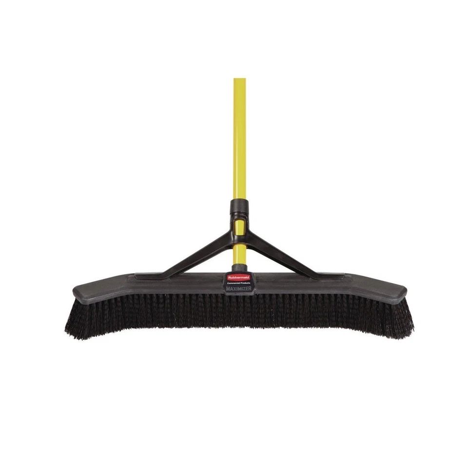 Rubbermaid Commercial 2018728 36" PP Push-to-Center Broom - Yellow/Black New - Image 4 of 4